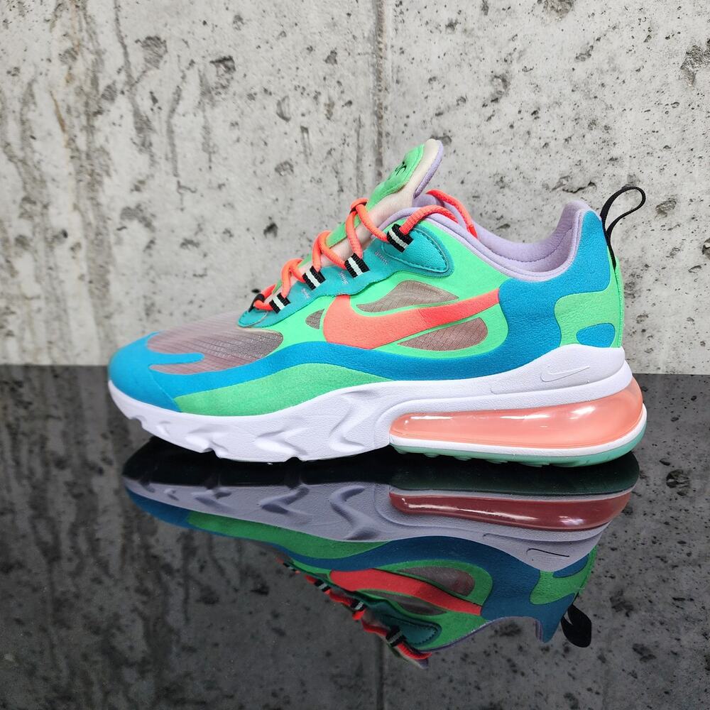 MSRP $150 Nike Air Max 270 React Electro Green Lagoon Women's Size 10 AT6174-300